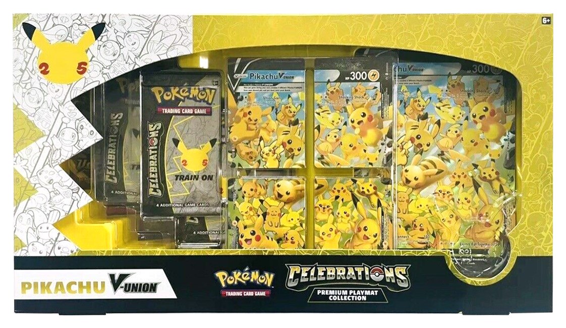 Celebrations Premium Playmat Collection Box [Pikachu V-UNION] from Celebrations Pokémon card set